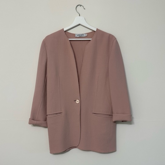 MILA SCHöN Pink Women's Blazer pure wool Italian designer - Picture 3 of 13